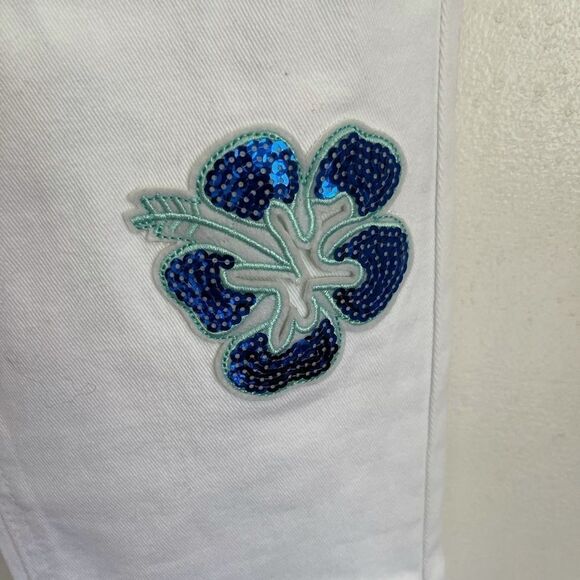 INDIGO REIN Patch Skinny Ankle White Jean.Size 11 - Picture 14 of 16